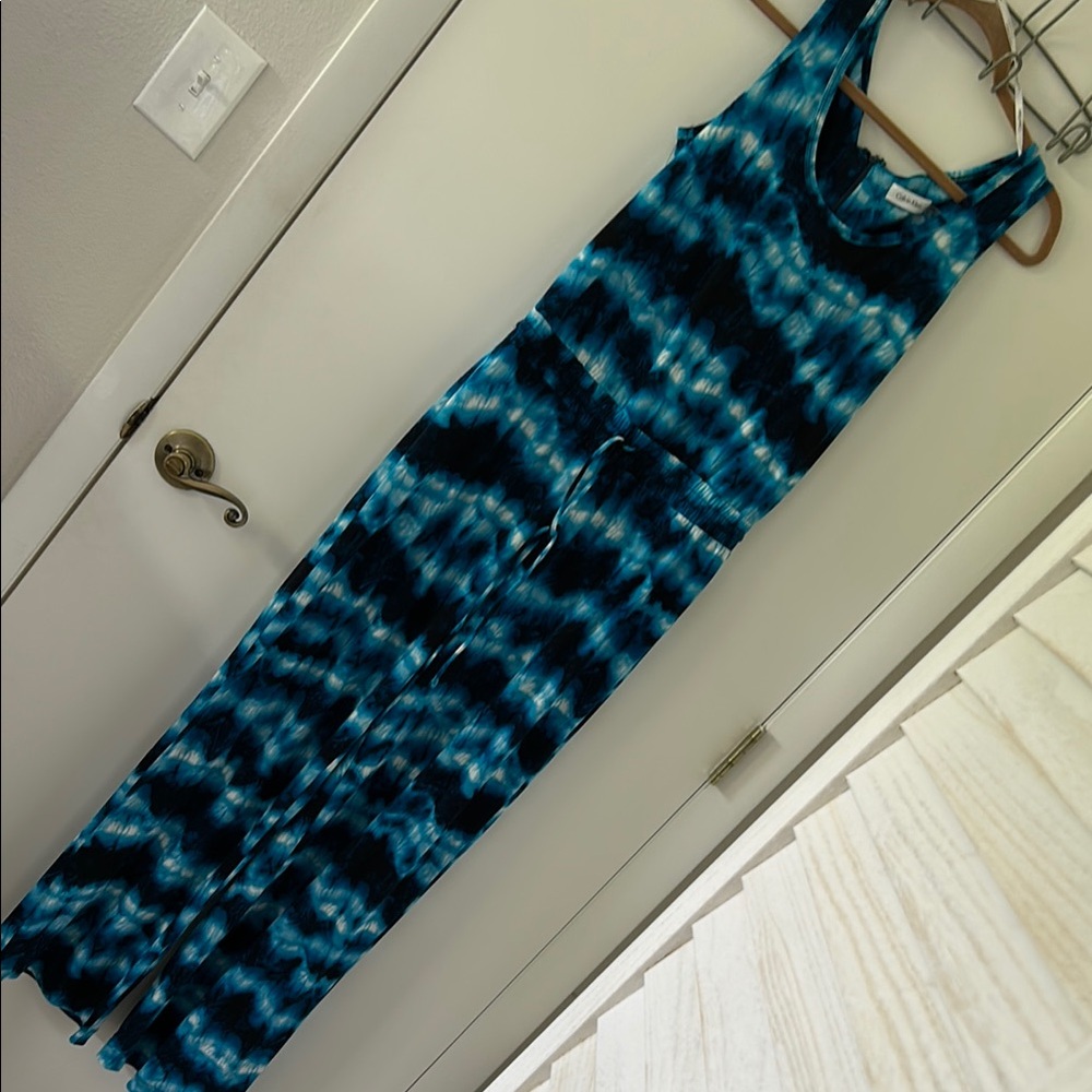 Calvin Klein Blue Tie-Dye Jumpsuit Soft & Beautiful!